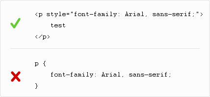 Inline CSS style voor e-mailnieuwsbrieven
