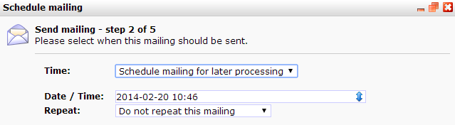 Schedule emailing for later processing Schedule emailing for later processing